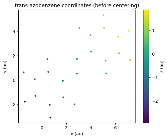Centering Algorithm Centering a geometry - Octopus tutorials