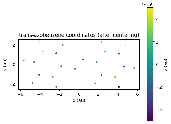 Centering Algorithm Centering a geometry - Octopus tutorials